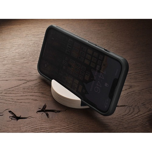 Drewniana podstawka pod telefon