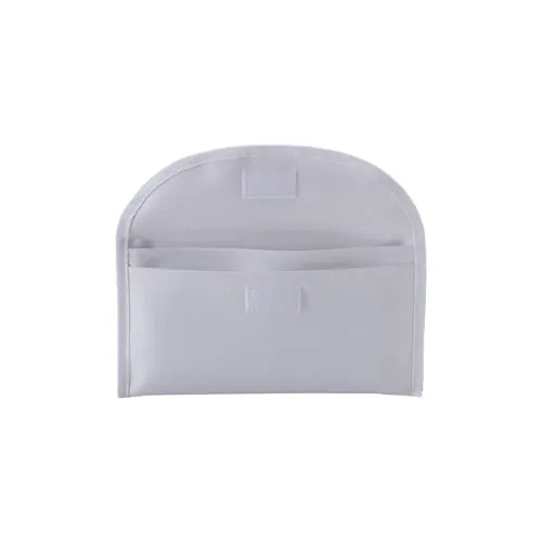 600D polyester document pouch with two pockets and velcro closure