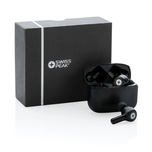RCS recycled plastic Swiss Peak ANC TWS earbuds RCS recycled plastic Swiss Peak ANC TWS earbuds