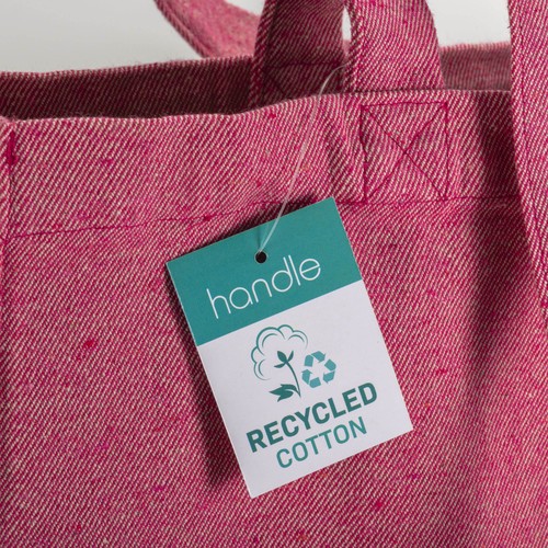 Tote bag en coton recyclé 280 g/m2, anses longues et soufflet Tote bag en coton recyclé 280 g/m2, anses longues et soufflet