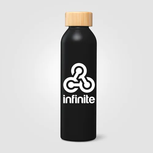 Eden Recycled Stainless Steel Bamboo Lid Water Bottle - 650 ml