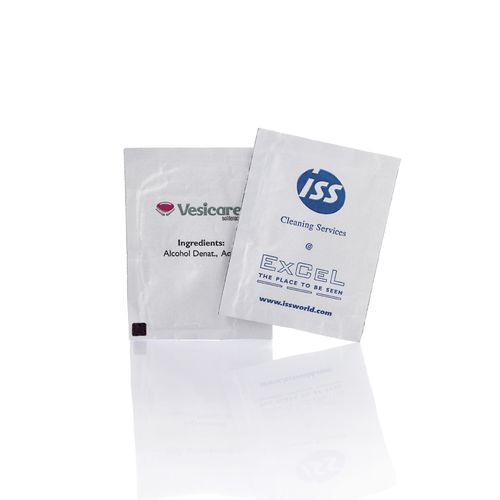 Single Antibac Wet Wipe Printed 2-colour, 60 x 80mm