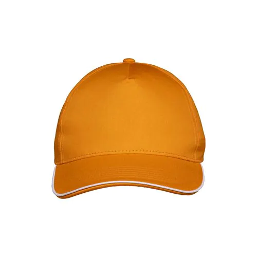 Cotton 5-panel baseball cap, contrasting sandwich visor Velcro closure Cotton 5-panel baseball cap, contrasting sandwich visor Velcro closure