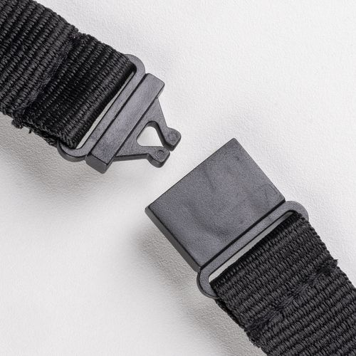 Polyester neck ribbon with cell phone holder tag Polyester neck ribbon with cell phone holder tag