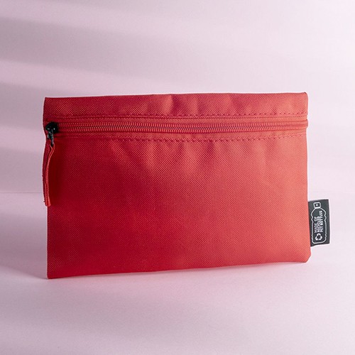 Pochette en RPET avec fermeture éclair colorée Arnata Pochette en RPET avec fermeture éclair colorée Arnata