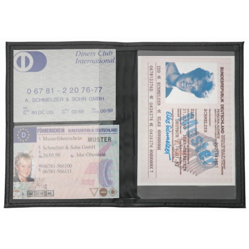 CreativDesign® Porte-cartes d'identité "DesignLine" noir