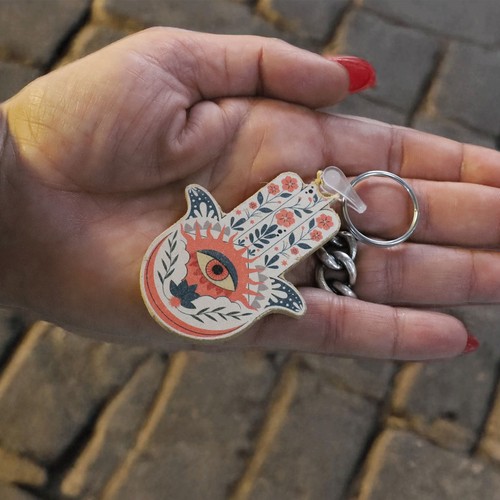 CUSTOMIZABLE WOODEN KEYCHAIN
