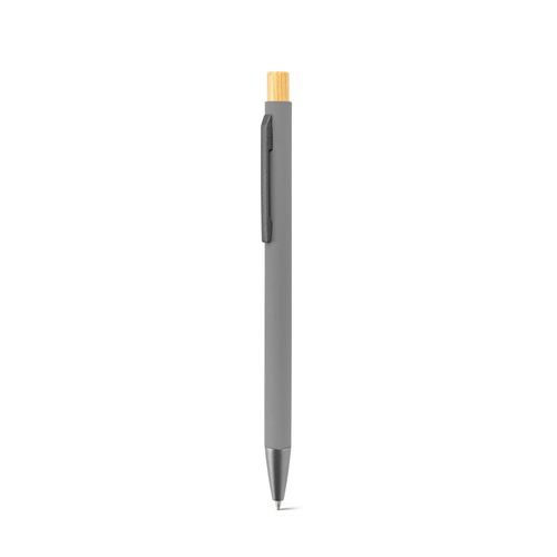 ZYLEN. Stylo à bille en aluminium recyclé (100 % rAL), avec finition en caoutchouc