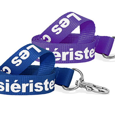 Aanpasbare platte lanyard - bedrukking in één kleur Aanpasbare platte lanyard - bedrukking in één kleur