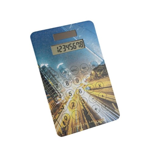 Metmaxx® pocket calculator "GreenNumbers" brown