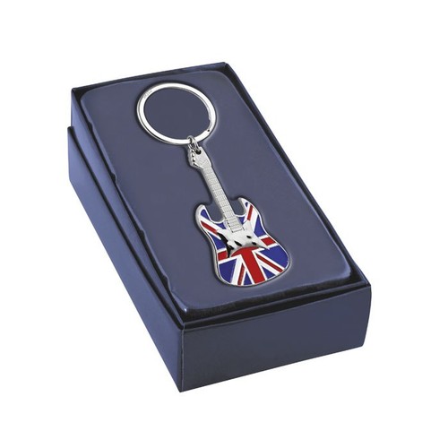 KEY CHAIN - GUITAR - U.K. FLAG