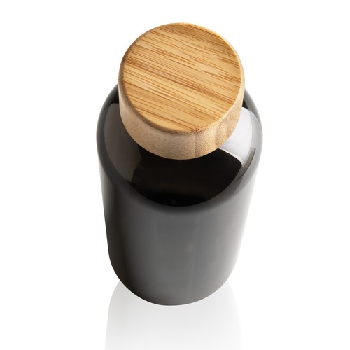 Bouteille 600ml en rPET RCS avec couvercle en bambou Bouteille 600ml en rPET RCS avec couvercle en bambou