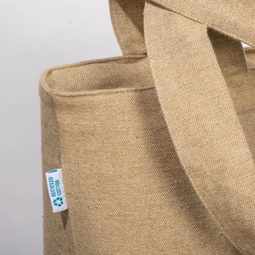 Bolsa con fuelle de algodón reciclado, 280 g/m²