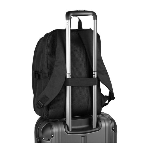 UDINE. Reisrugzak met openen compartiment van hoogwaardig 300D gerecycled polyester, 16 inch