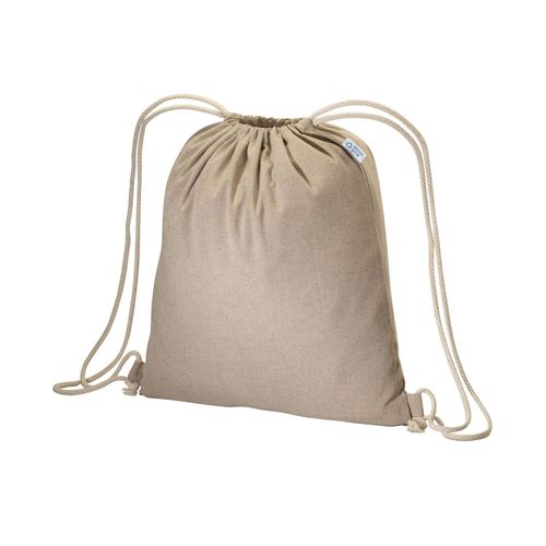 180 g/m2 recycled cotton backpack, with drawstring closure 180 g/m2 recycled cotton backpack, with drawstring closure