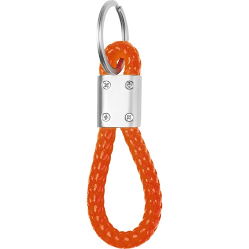 Metalen sleutelring met koord