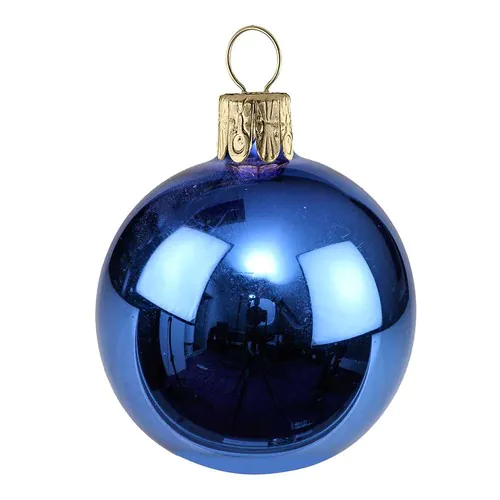 Traditional glass ball - shine-blue #833