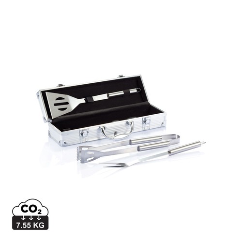 3 pcs barbecue set in aluminium box 3 pcs barbecue set in aluminium box