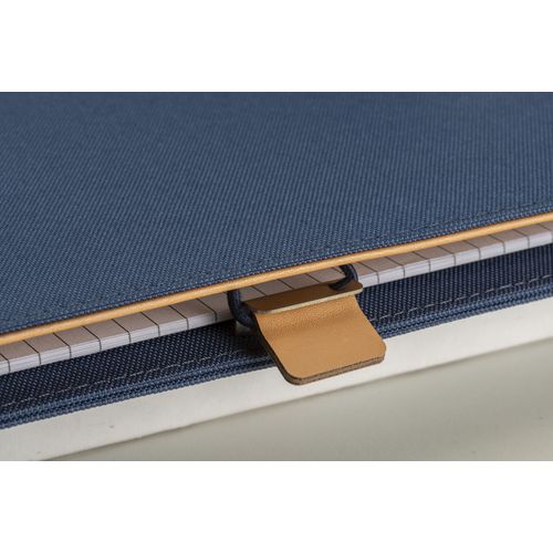 A4 block folder made of R-PET with metal closing hook A4 block folder made of R-PET with metal closing hook