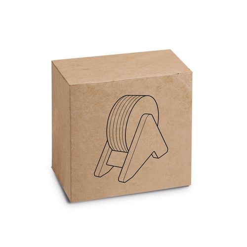 PLYCORK. Support en contreplaqué avec 6 sous-verres en liège PLYCORK. Support en contreplaqué avec 6 sous-verres en liège