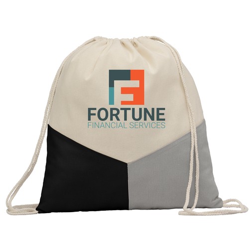 Triad - Multicolour Recycled Cotton Blend Drawstring Bag Triad - Multicolour Recycled Cotton Blend Drawstring Bag