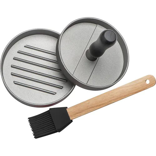Burger press with silicone brush Texas