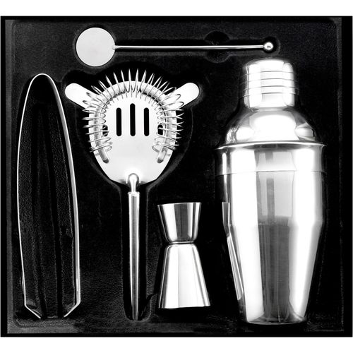 Set cocktail 5 accessori, in acciaio inox Natalina