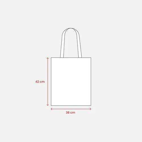 100 g/m2 organic cotton shopping bag, long handles