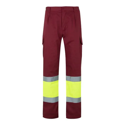 VL ATHENA. Two-tone twill trousers (210g/m²), lined, multi-pocket, in cotton (20%) and polyester (80%)