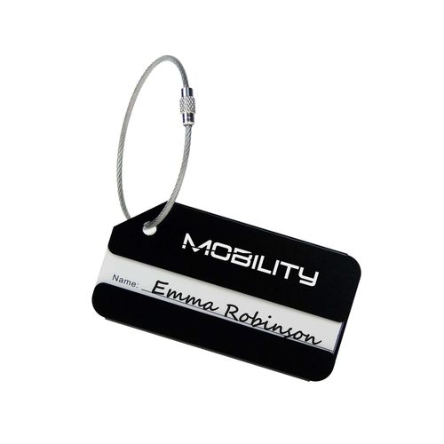Aluminum Luggage Tag Black Aluminum Luggage Tag Black