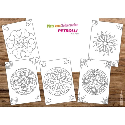 Coloring sheets set - with digital printing Coloring sheets set - with digital printing