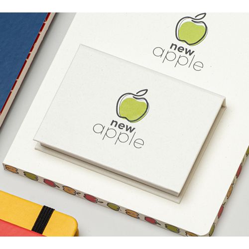 Juego de notas autoadhesivas de papel reciclado con tapa dura de papel de manzana Juego de notas autoadhesivas de papel reciclado con tapa dura de papel de manzana