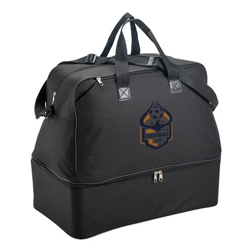 600D polyester sports/travel bag with shoe compartment (without tray)