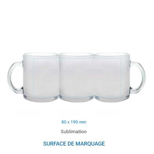 Mug en verre Dépoli - 325 ml Mug en verre Dépoli - 325 ml