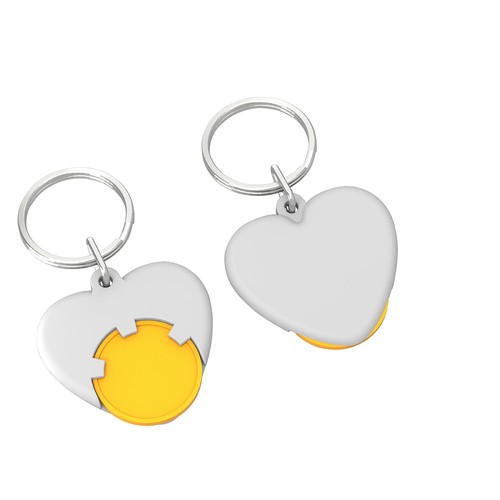 Chip holder with 1€ chip "heart"