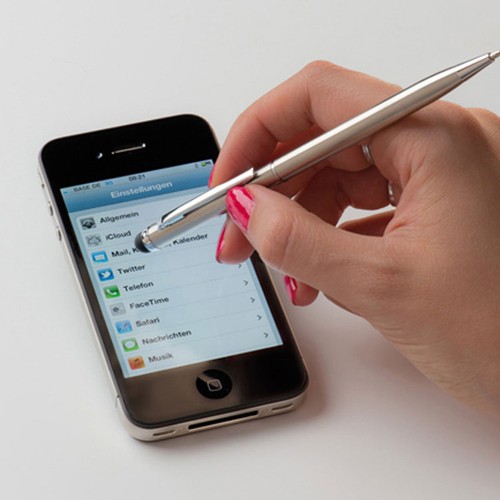 Stainless steel pen with touch function
