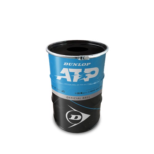 Barrel Bin Small Full Colour with Lid with Hole | 60 Liter Bin