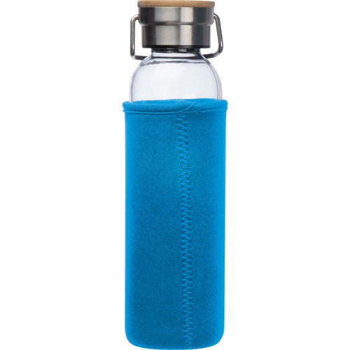 Glass bottle with neoprene sleeve, 600ml Glass bottle with neoprene sleeve, 600ml