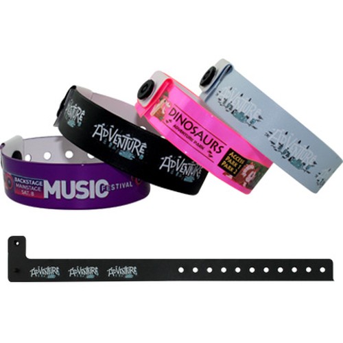 Custom Full-Colour Vinyl Wristbands, 19 mm Custom Full-Colour Vinyl Wristbands, 19 mm