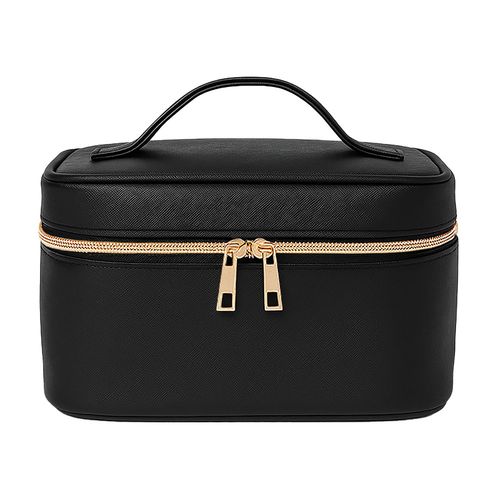 Large beauty case in fine-grain saffiano PU in pastel color Large beauty case in fine-grain saffiano PU in pastel color