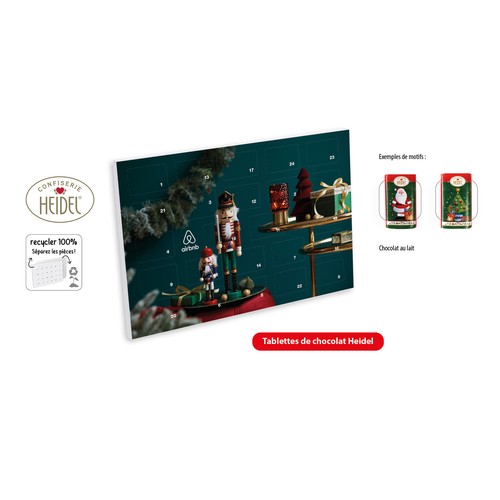 Desk Advent Calendar Heidel individual print, Heidel chocolate naps