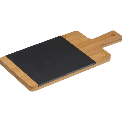 Bamboo board with slate insert Bamboo board with slate insert