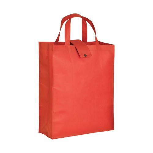 80 g/m2 non-woven fabric foldable shopping bag with gusset and short handles