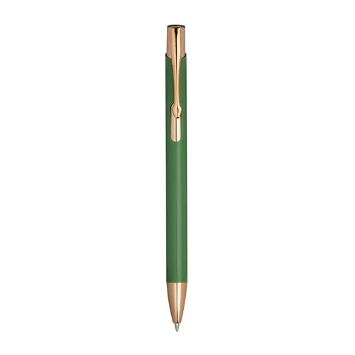 Aluminium snap pen with rose gold metal details Aluminium snap pen with rose gold metal details