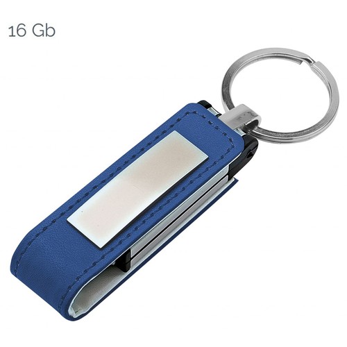 USB BLUE LEATHER 22x105 mm
