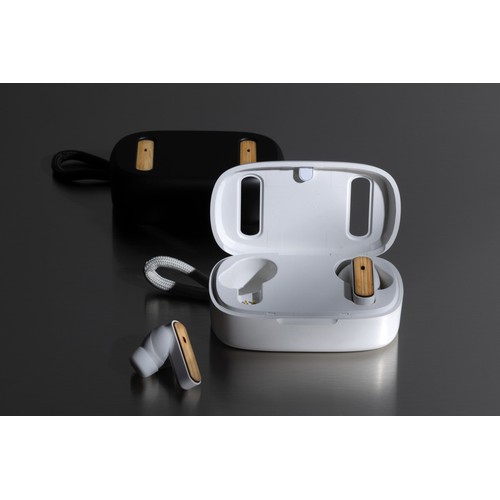 Auriculares TWS de plástico reciclado RCS y bambú
