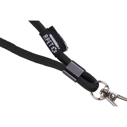 Cordon pour badge/téléphone portable en RPET avec étiquette à personnaliser