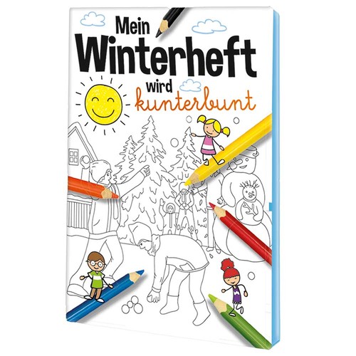 Tekenboek / set A6 - winter - Tekenset neutraal Tekenboek / set A6 - winter - Tekenset neutraal