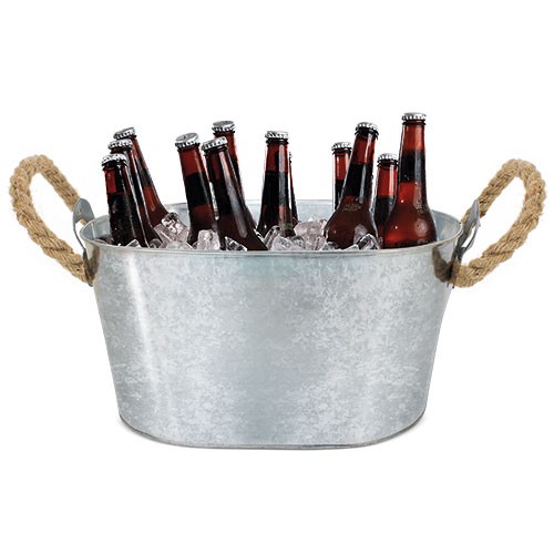 Ice bucket, with rope handles, equipped with two b Hebe