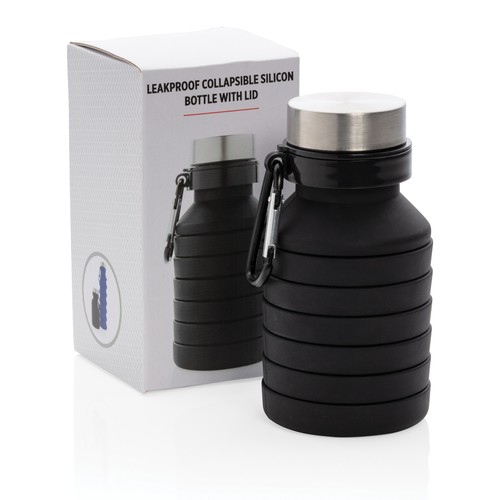 Leakproof collapsible silicone bottle with lid Leakproof collapsible silicone bottle with lid